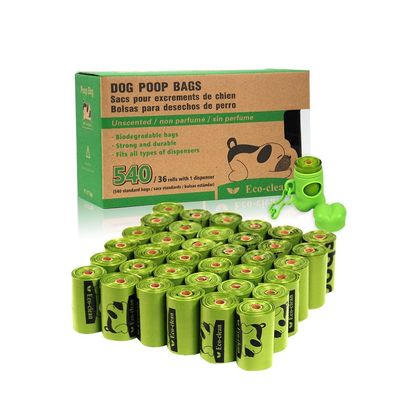 Recharge Rolls de sac de dunette de chienchien de produits de chien de compost de 100% avec le distributeur