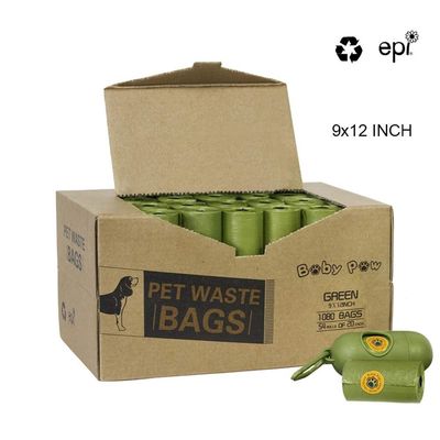 Produits biodégradables de 100% pour les sacs qui respecte l'environnement de dunette d'animal familier de la coutume EPI de sac de déchets de chienchien de chiens
