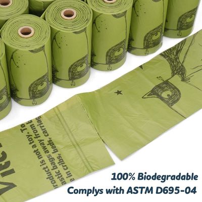 Produits biodégradables de 100% pour les sacs qui respecte l'environnement de dunette d'animal familier de la coutume EPI de sac de déchets de chienchien de chiens