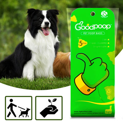 Sacs en plastique de déchets de dunette de chien de produit nouveau, pouce qui respecte l'environnement de déchets vers le haut des produits pour des déchets de chien
