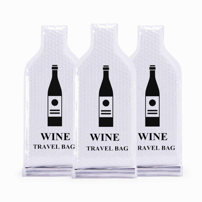 Sacs de vin d'enveloppe de bulle de preuve de fuite, protecteur réutilisable de bouteille de vin