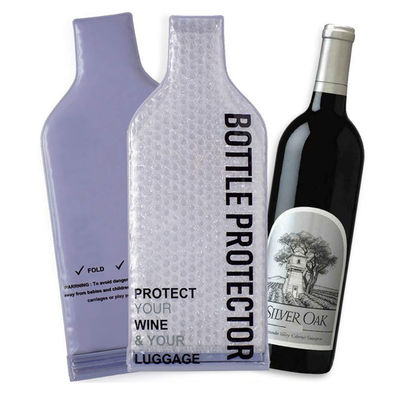 Sac en plastique non toxique d'enveloppe de bulle de bouteille de vin de PVC 48×18CM/44×18CM/taille faite sur commande