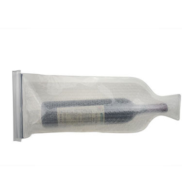 Sacs transparents de vin d'enveloppe de bulle, sacs en plastique de protecteur de bouteille de vin de PVC