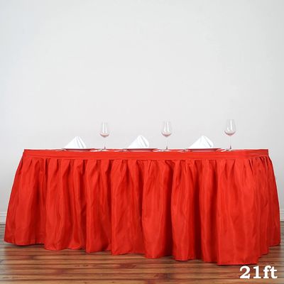 Tableau jetable rouge de corail bordant pour la fête d'anniversaire/banquet