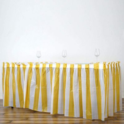 Tableau de buffet de polyester de modèle rayé bordant pour l'événement de épouser/Communauté