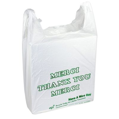 Sacs à provisions découpés avec des matrices par plastique pratique de poignée de PE pour les magasins de détail