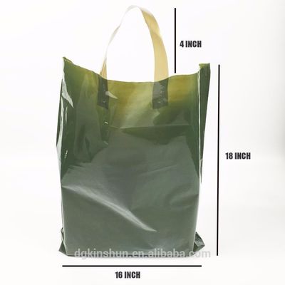 La coutume possèdent le logo imprimant le sac à provisions découpé avec des matrices par plastique bon marché de HDPE de cadeau