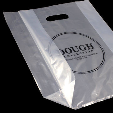 Les sacs à provisions de plastique polyéthylène conçoivent des sacs en fonction du client de marchandises avec propre logo