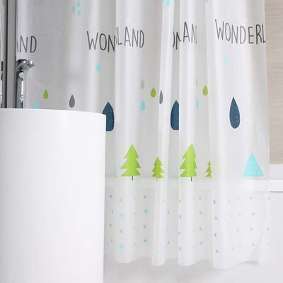 La salle de bains 70 x 72 de Walmart du pays des merveilles avance les rideaux petit à petit en douche jetables avec des crochets
