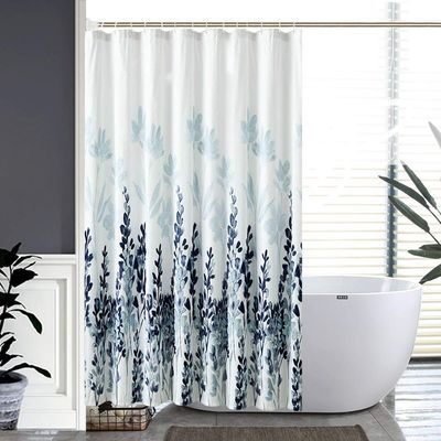 Revêtement de rideau en douche de polyester de salle de bains de Walmart pour le rideau en douche de luxe de salle de bains