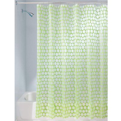 Rideau en douche en plastique à la mode en gros de l'usine PEVA avec des crochets pour la salle de bains
