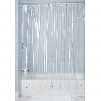 Rideau en douche imperméable élégant résistant de la rouille PEVA, rideaux en douche en plastique clairs