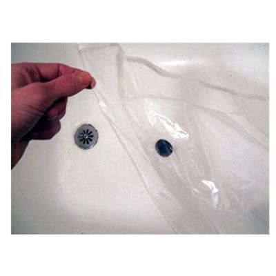 Rideau en douche imperméable élégant résistant de la rouille PEVA, rideaux en douche en plastique clairs