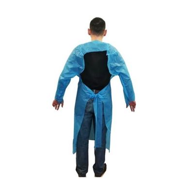 2/5/10PCS vêtements de protection jetables bleus, robes médicales d'isolement, combinaison protectrice bleue