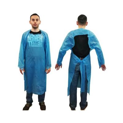 2/5/10PCS vêtements de protection jetables bleus, robes médicales d'isolement, combinaison protectrice bleue