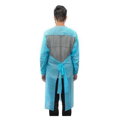 Robe protectrice de quarantaine jetable - costume bleu de robe de plein isolement de corps (paquet de 20)