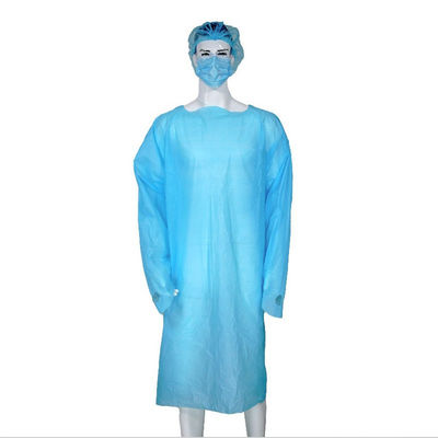 Le laboratoire bleu jetable protecteur personnel de CPE enduit des robes des douilles