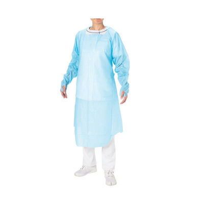 Robe bon marché d'isolement de douille de robe jetable en gros de CPE longue pour la protection de corps