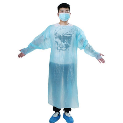 Tablier protecteur jetable en plastique imperméable de robe d'isolement de CPE