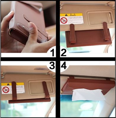 Support en cuir de tissu de voiture de serviette d'unité centrale pour la décoration de véhicule