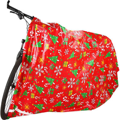 la gravure 2mils imprimant le vélo de Noël met en sac pouce 60x70 avec des étiquettes de cadeau