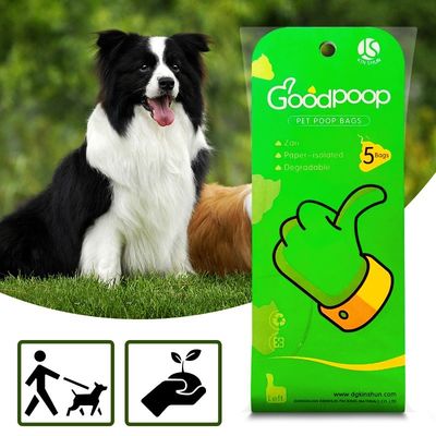 Produits biodégradables d'EPI pour le sac vert réutilisable compostable de dunette de déchets de chien de chiens avec le support