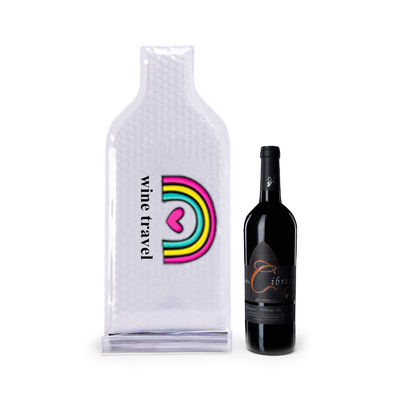 Sacs en plastique de vin d'enveloppe de bulle de PVC, sacs réutilisables faits sur commande de protecteur de bouteille de vin