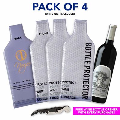 Sacs en plastique de vin d'enveloppe de bulle de PVC de preuve de fuite, protecteur réutilisable de bouteille de vin
