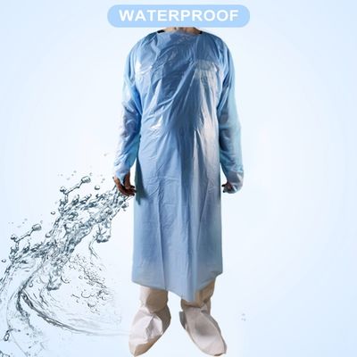 CPE Material Non Sterile Isolation Gown Waterproof Disposable Gown