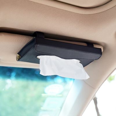 support en cuir portatif de boîte de tissu pour l'organisateur de wagon couvert de tissu de serviette de voiture rendre votre voiture propre et rangée
