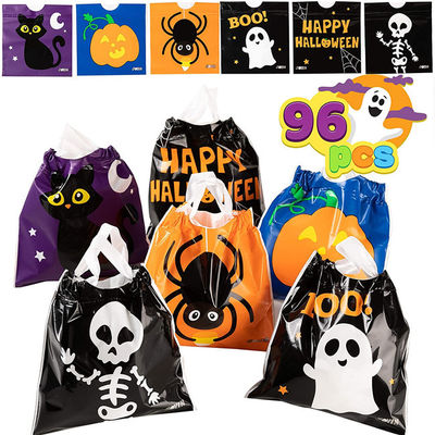 La sucrerie en plastique Goodie du cordon OPP CPP met en sac pour des faveurs de Halloween
