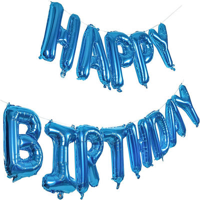 Or papier d'aluminium la bannière de ballons de joyeux anniversaire pour la décoration de fête d'anniversaire