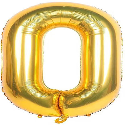 Ballons du numéro 0-9 de papier d'aluminium d'or pour la décoration de mariage et de partie